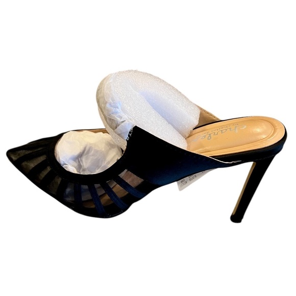 CHARLES BY CHARLES DAVID Womens Swell Embellished Strap Mesh Pumps Black 5.5 NWT - Picture 9 of 9